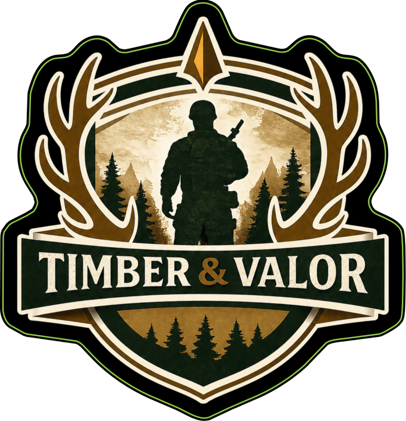 Timber and Valor logo sticker