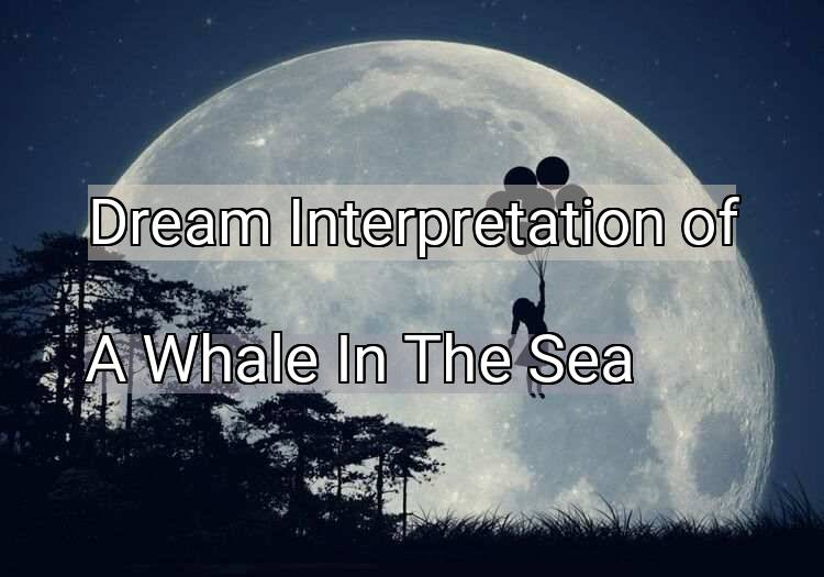 Dream Meaning of A Whale In The Sea