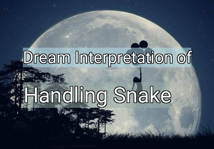Dream Meaning of Handling Snake
