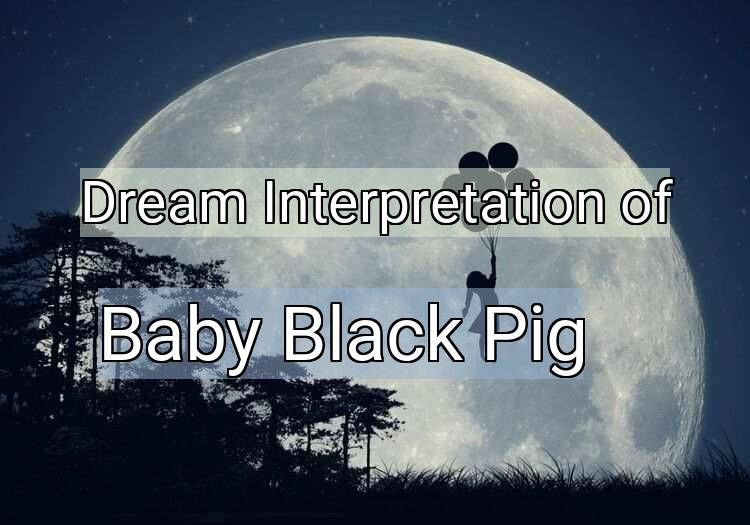 Dream Meaning of Baby Black Pig