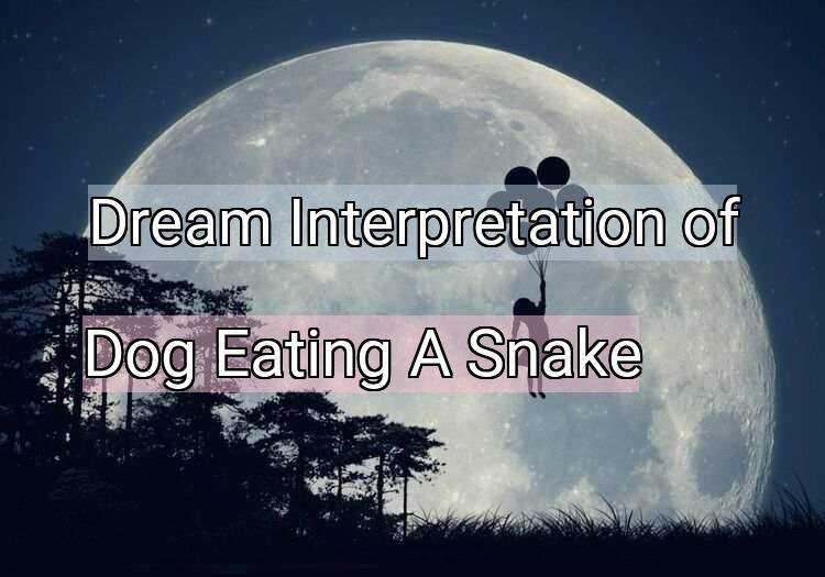 Dream Meaning of Dog Eating A Snake