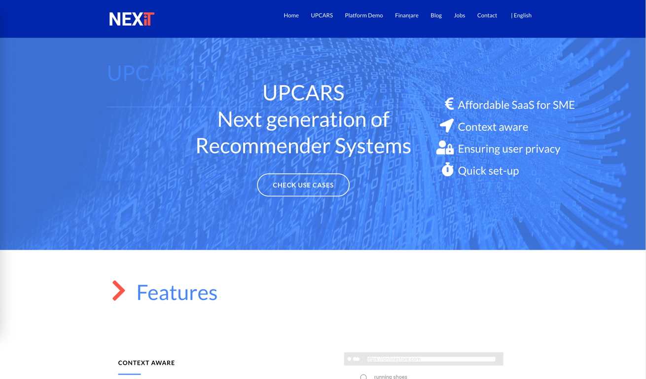 UPCARS - Privacy centred, GDPR compliant recommender system
