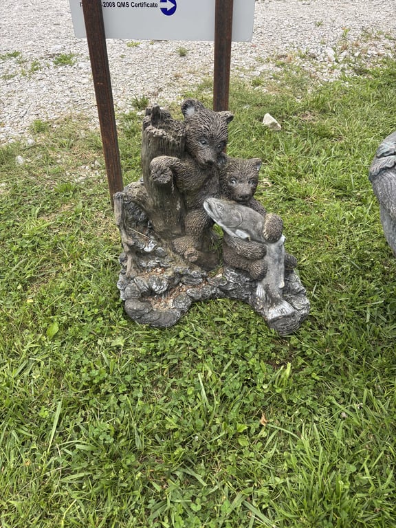 Concrete bear statue