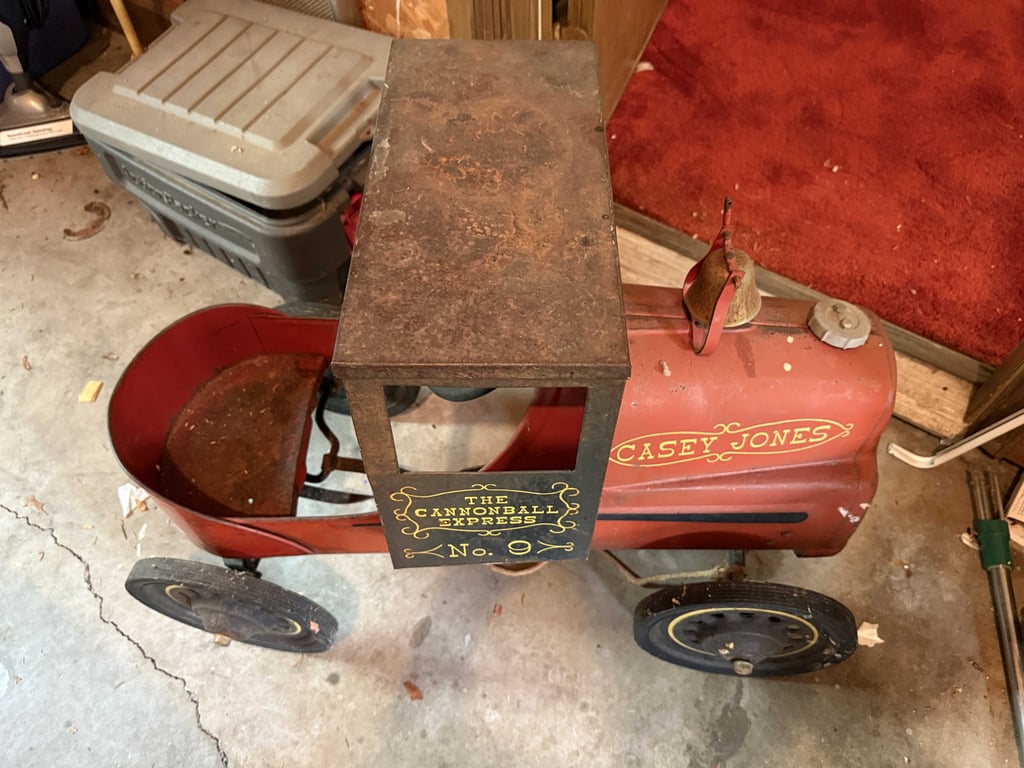 VTG GARTON CASEY JONES CANNONBALL EXPRESS NO. 9 PEDAL CAR - Image 2