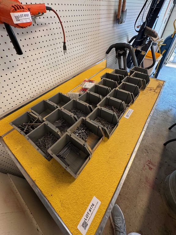 Misc plastic containers of nails - Image 2