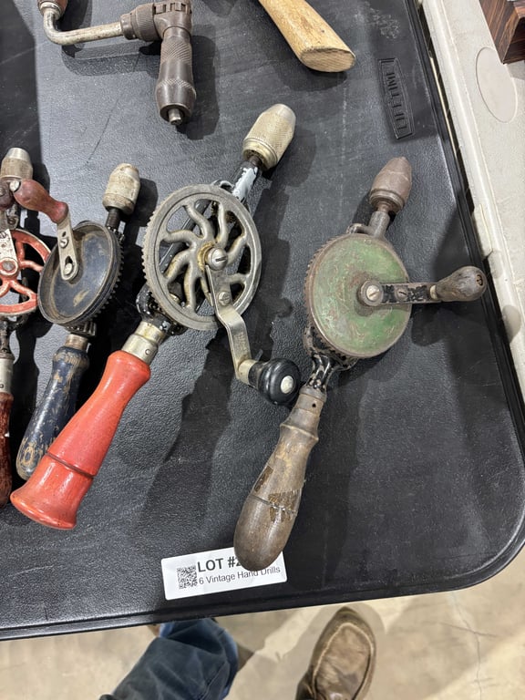 6 Vintage Hand Drills - Image 4