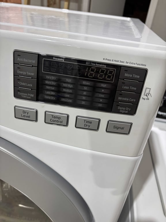 LG Front Load Dryer and Pedestal - Image 2