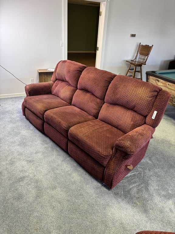 Red Couch and Red Love Seat