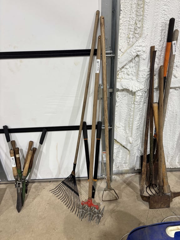 Garden weasel, raker, pruner, misc