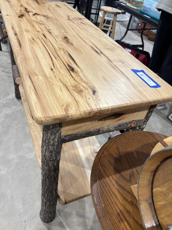 Rustic wood entry table - Image 3