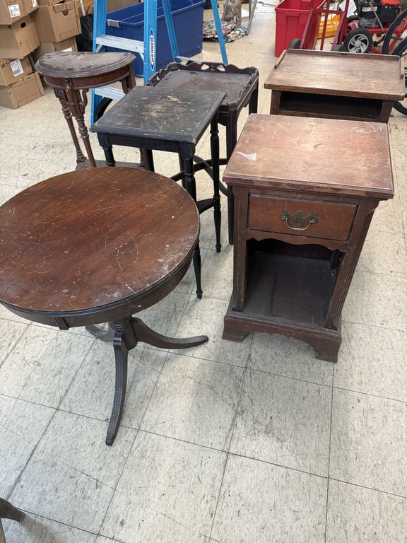 GROUPING OF 7 VTG TABLES