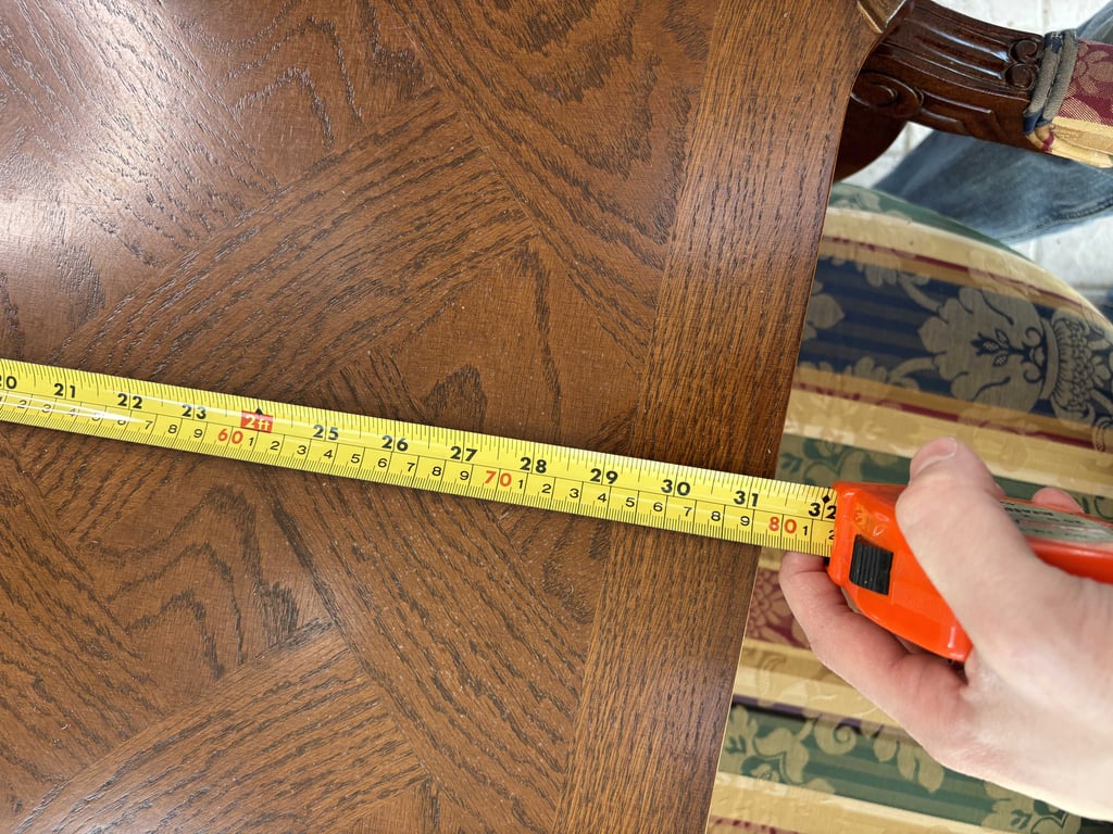 Vintage Wood Dining Set and 4 Chairs - Image 6