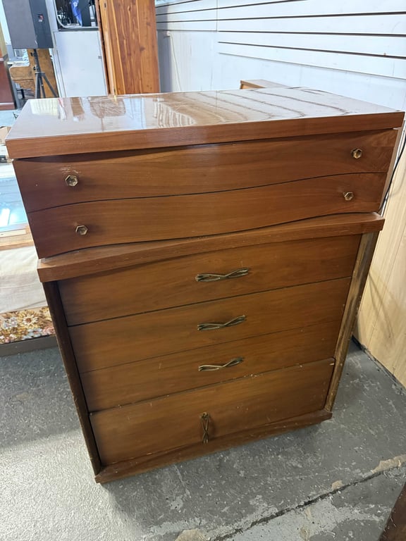 3 PC FULL SIZE DANISH MID-CENTURY TEAK WOOD BEDROOM SUITE - Image 2