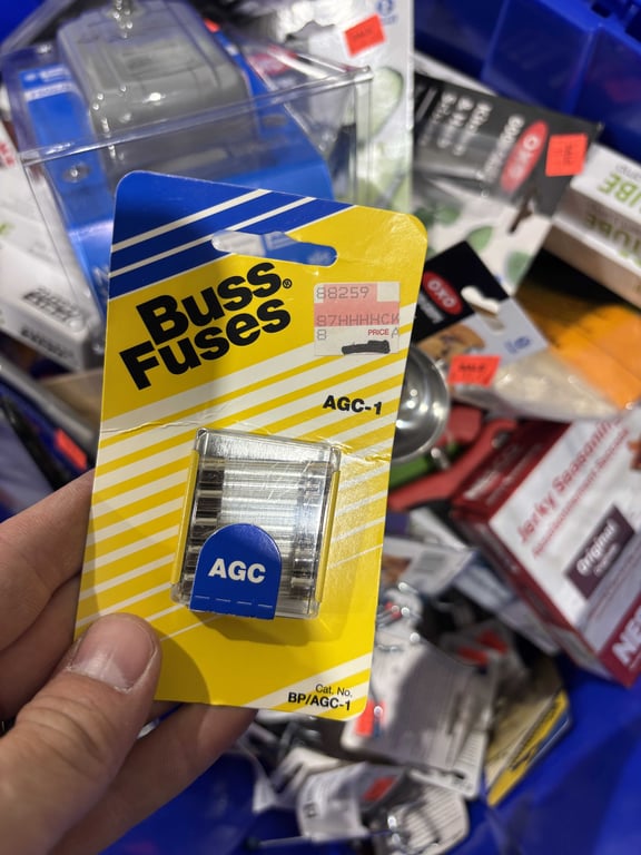 Tote of fluorescent bulbs, scissors, hooks, misc - Image 13