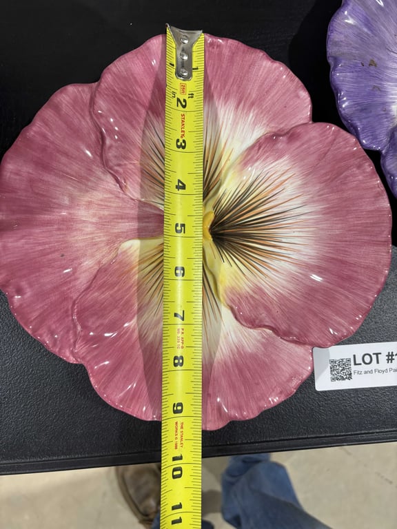 Fitz and Floyd Painted Flower Plates - Image 2