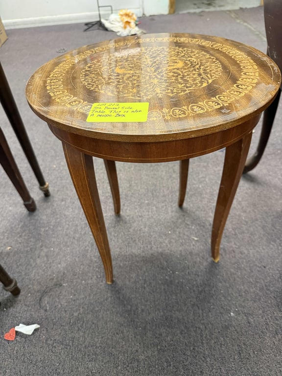 SM ROUND SIDE TABLE THAT IS ALSO MUSICAL