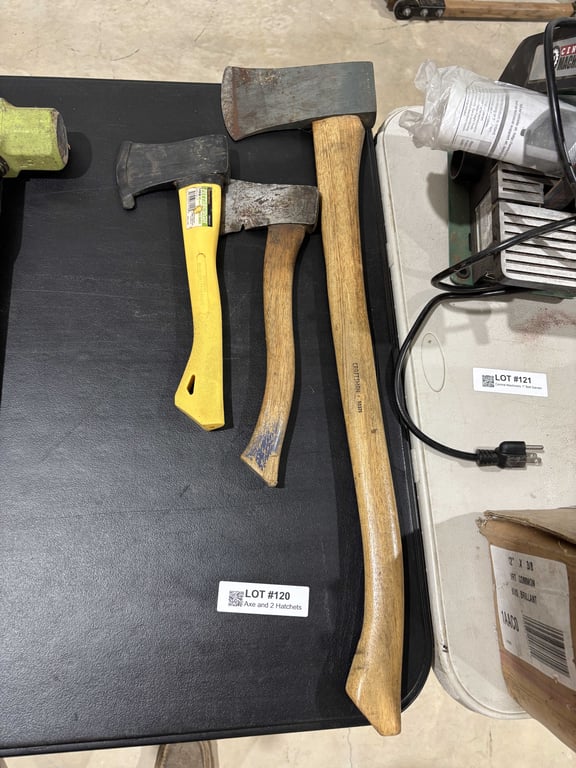 Axe and 2 Hatchets