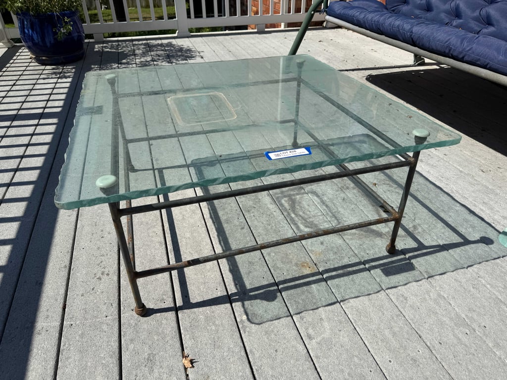 Glass top table