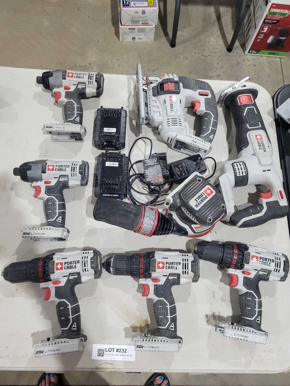 8 pc Porter Cable Battery tool set
