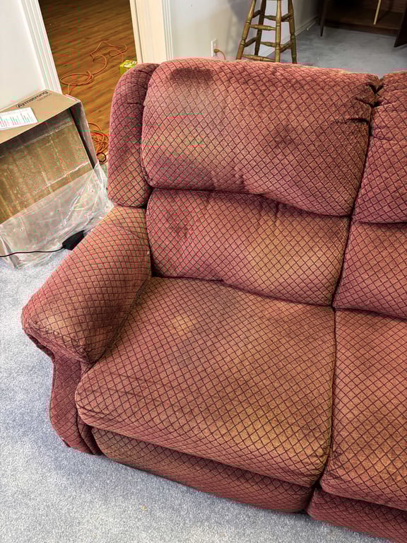 Red Couch and Red Love Seat - Image 4