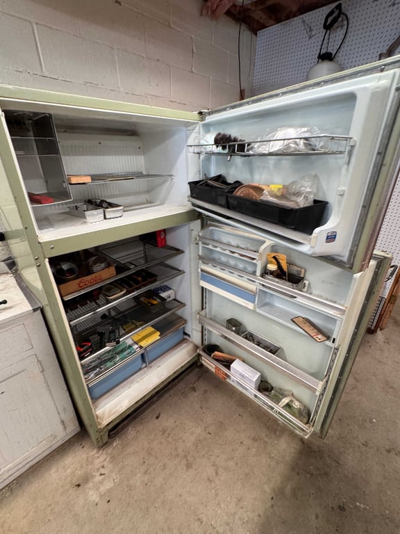 Green storage refrigerator and contents - Image 2