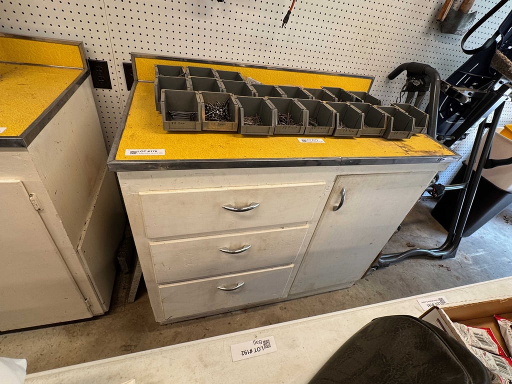 3 drawer yellow top work table - Image 2