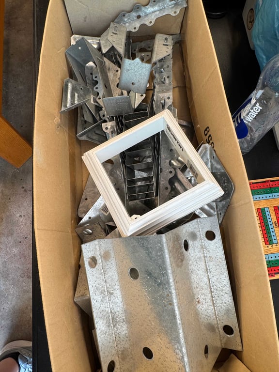 Box of joist hangers and plates - Image 2