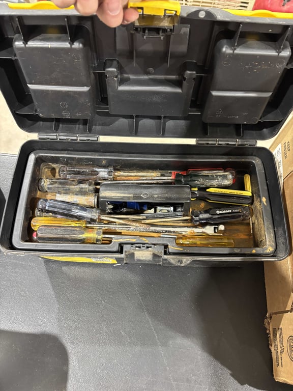 Stanley Plastic Tool Box and Misc Tools - Image 2