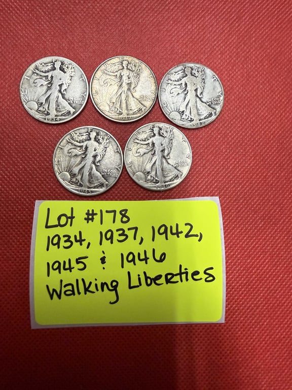 1934, 1937, 1945 & 1946 WALKING LIBERTIES