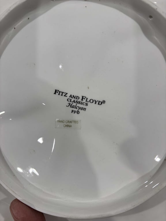Fitz and Floyd Painted Flower Plates - Image 3
