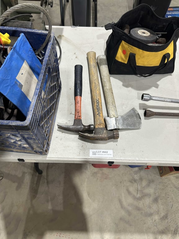 2 hammers and hatchet