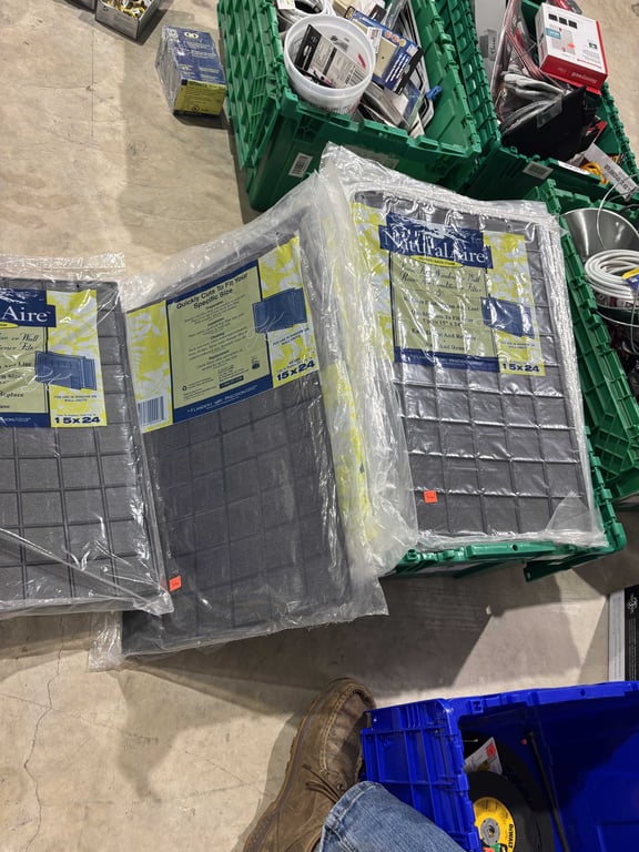 Tote of misc filters