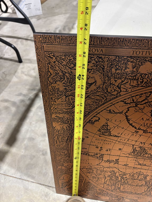 Engraved World Map - Image 6