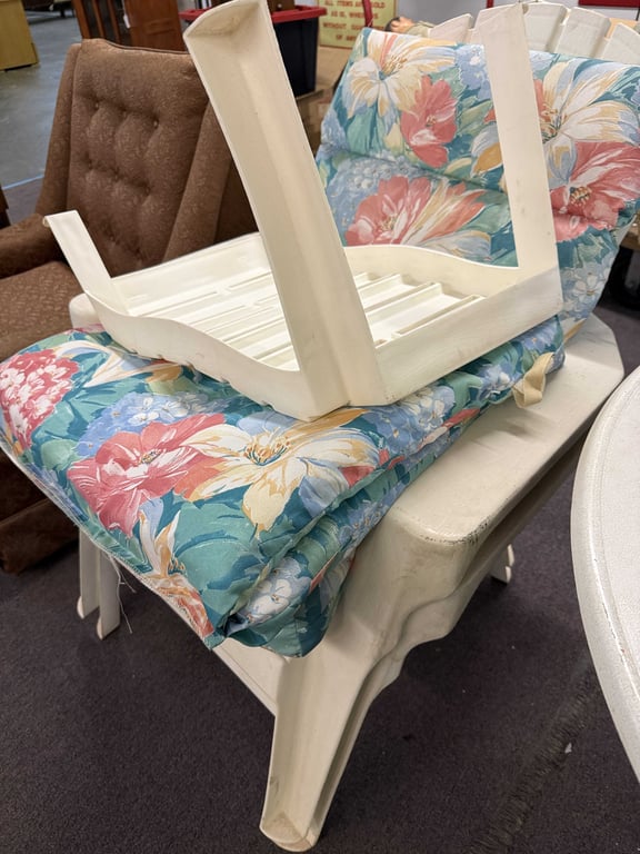 OUTDOOR PATIO SET TABLE W/4 CHAIRS 2 ADIRONDACK CHAIRS - Image 2