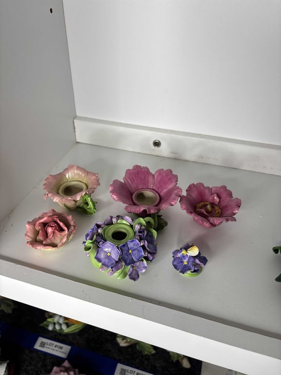 Peony, Hydrangea Flower Teapot Figuring, Rose Figurine - Image 2