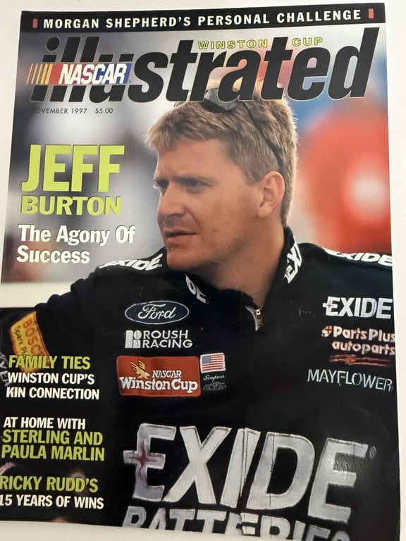 6 NASCAR ILLUSTRATED W/2 NASCAR NEWSPAPER CLIPPINGS - Image 8