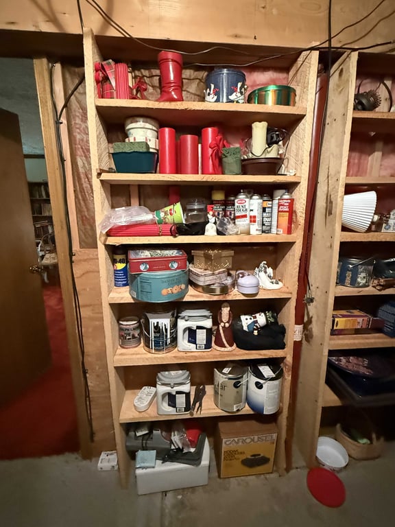 SHELF GROUPING (EVERYTHING ON THREE SHELVES)