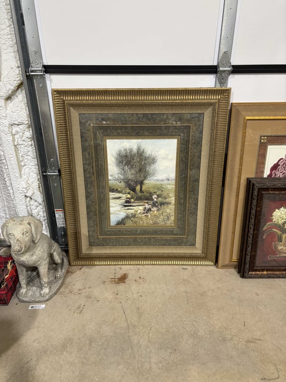 Large Framed Picture "Quiet Afternoon"
