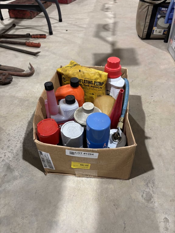 Box misc glass cleaner, round up, oil, etc