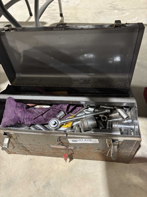 Metal Craftsman Toolbox with Misc Tools