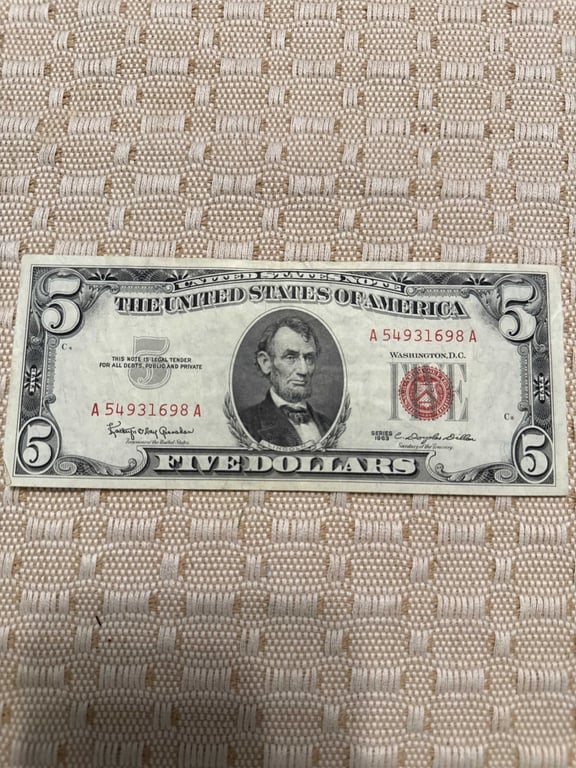 1963 $5.00 Red Seal