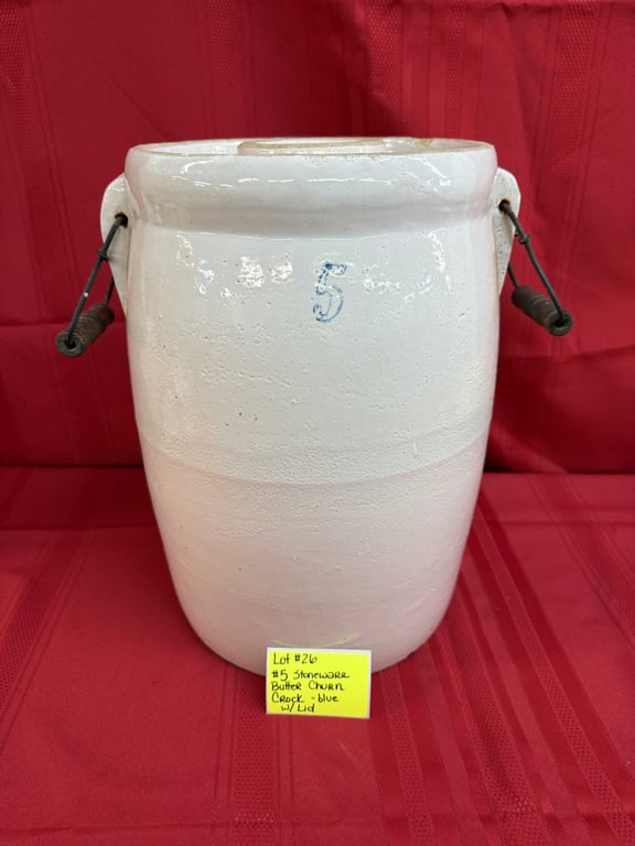 5 GAL. STONEWARE BUTTER CHURN CROCK