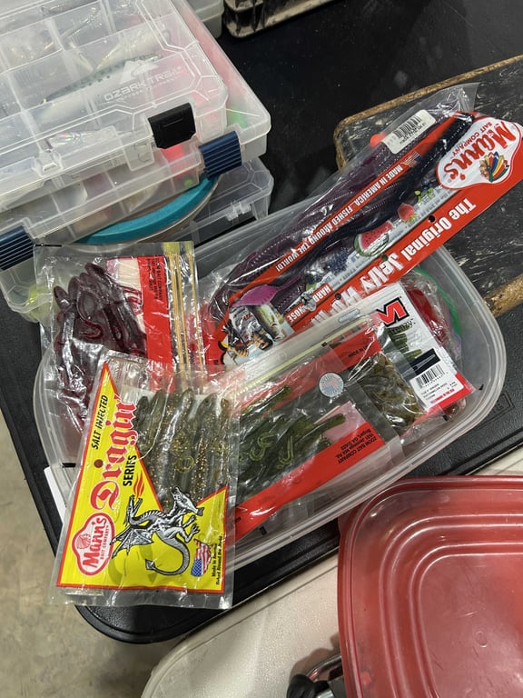 2 containers of fishing worms and lures - Image 3
