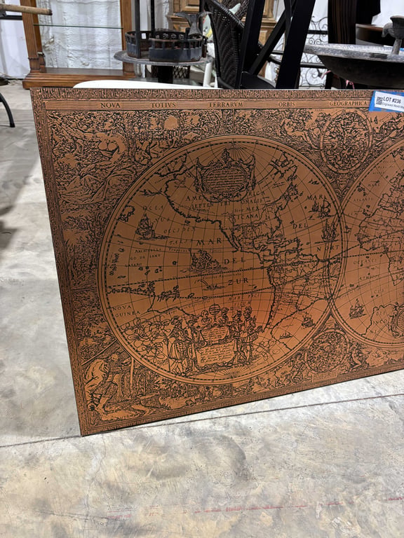 Engraved World Map - Image 2