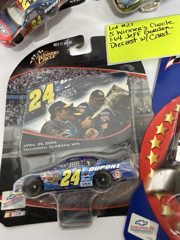 5 - WINNERS CIRCLE JEFF GORDON DIECAST W/CARDS - Image 6