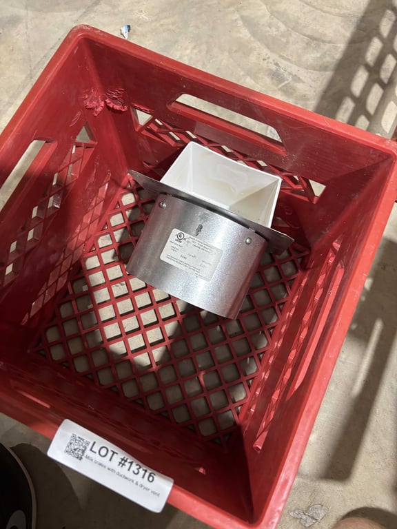 Milk crates with ductwork & dryer vent - Image 3