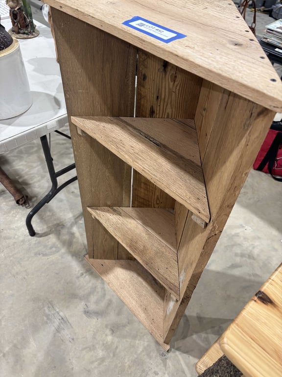 Handmade wood corner shelf - Image 2