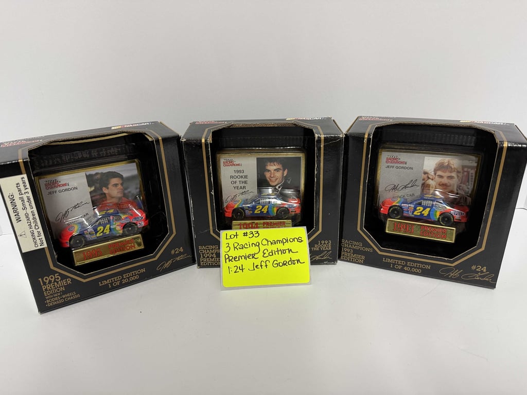 3 RACING CHAMPIONS PREMIER ED. JEFF GORDON