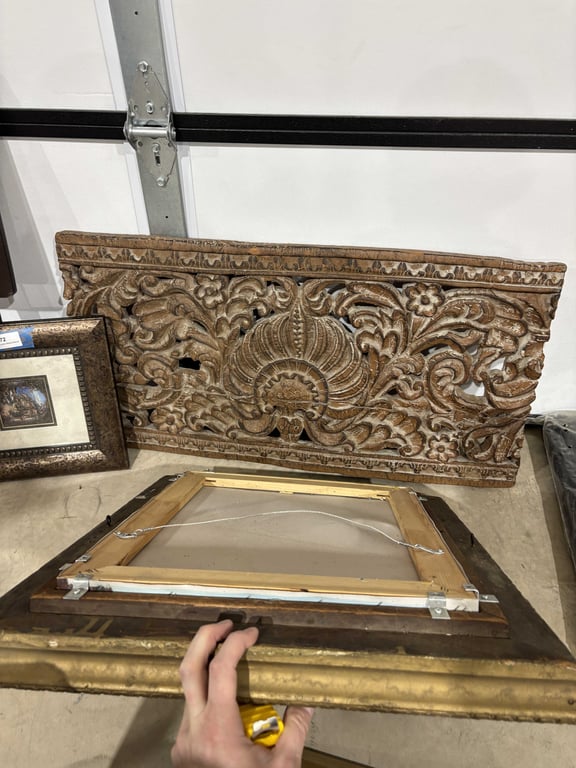 Three Pictures and Wood Decor - Image 5