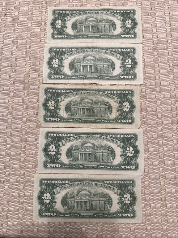 (5) $2.00 Red Seals - Image 2